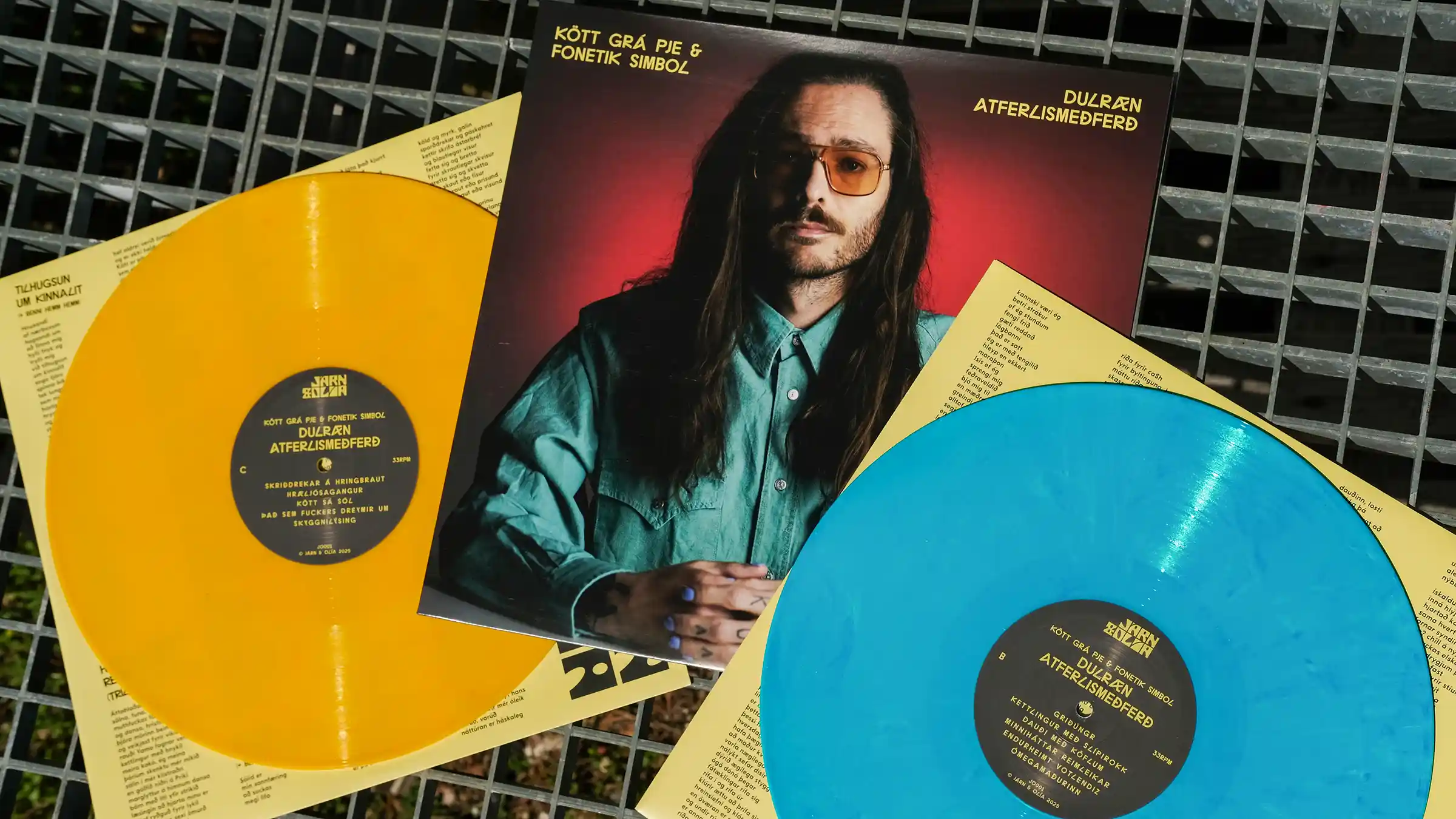 Fonetik's double album, with a blue and yellow vinyl record